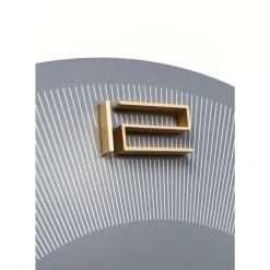 Wanduhr Leonardo Grau/Gold
