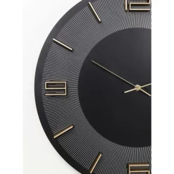 Wanduhr Leonardo Schwarz/Gold 50