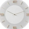 Wanduhr Leonardo Weis/Gold