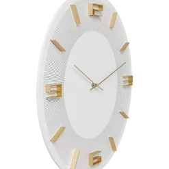 Wanduhr Leonardo Weis/Gold