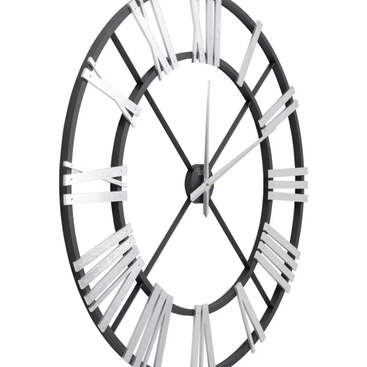 Wanduhr Nevio Silber O95Cm