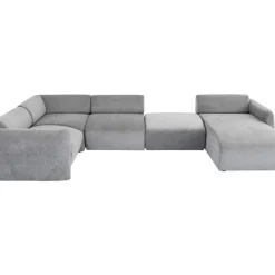 Wohnlandschaft 2 Lucca Grau Rechts 328Cm