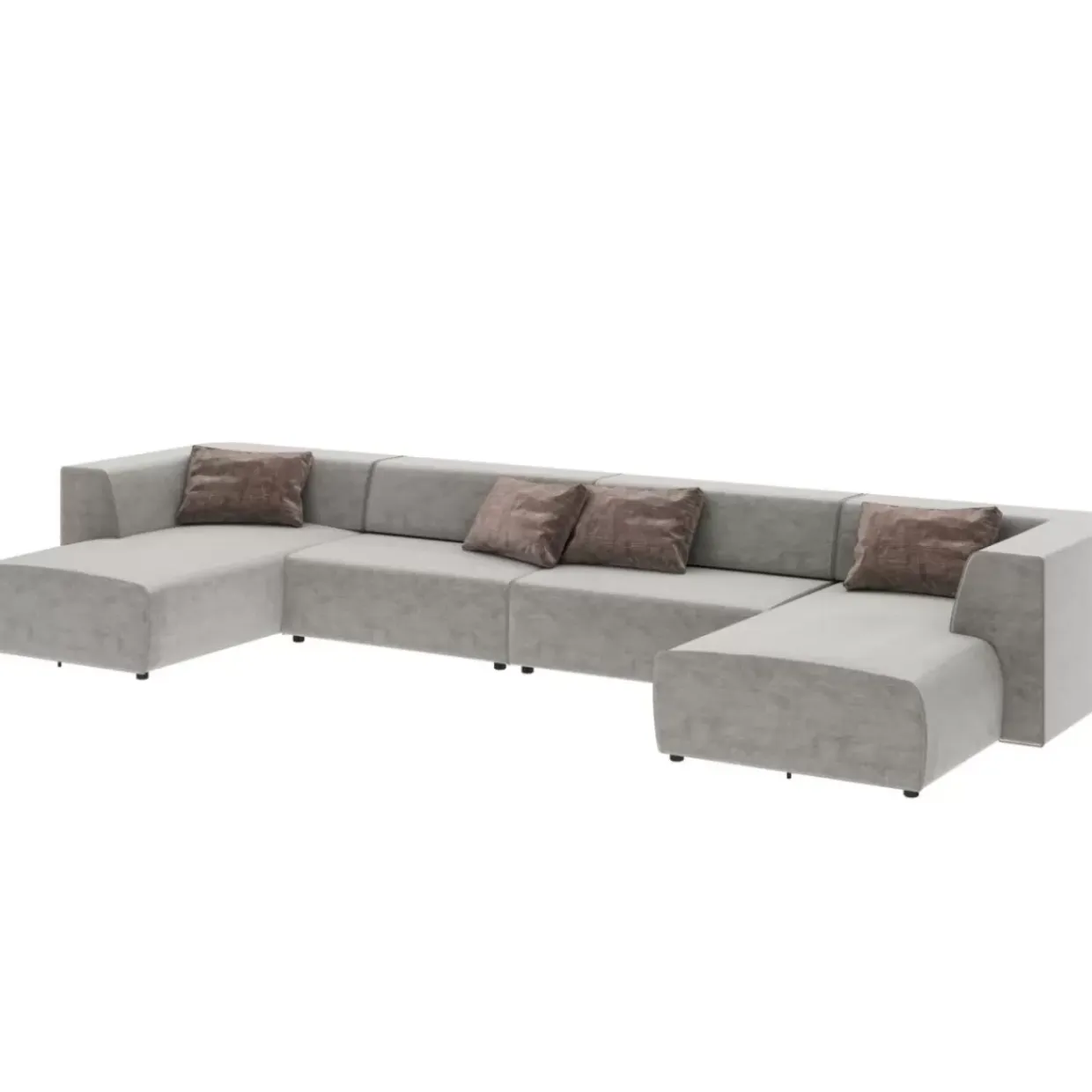 Wohnlandschaft Infinity Malibu Grau 434Cm