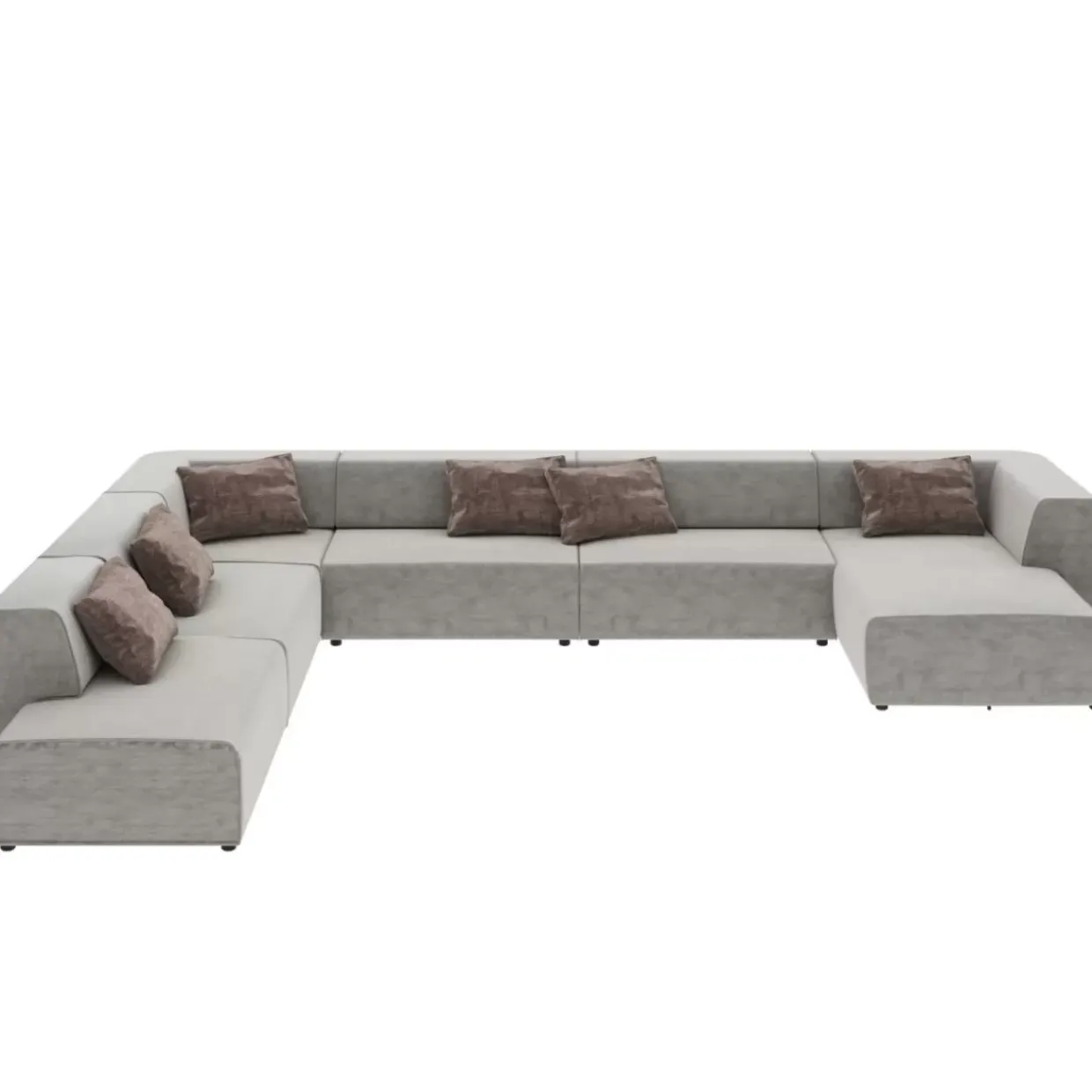 Wohnlandschaft Infinity Miami Grau 417Cm
