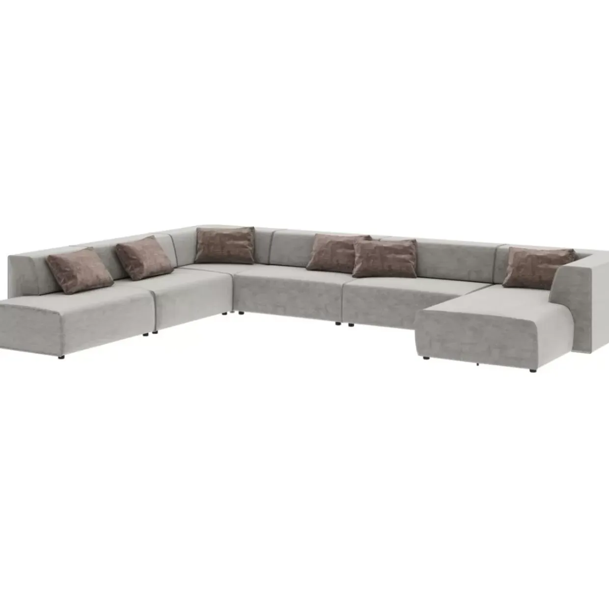 Wohnlandschaft Infinity Miami Grau 417Cm